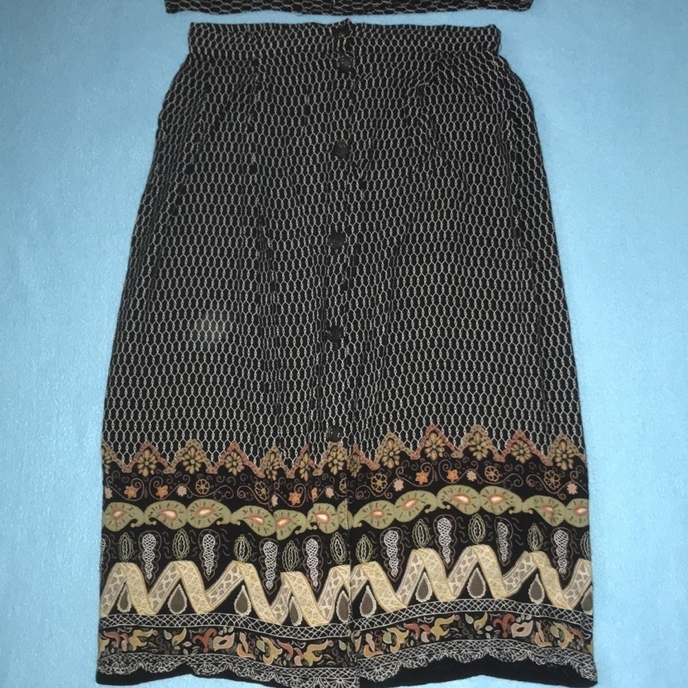 Secret Button Up Tank Top Matching Button Up Skir… - image 2